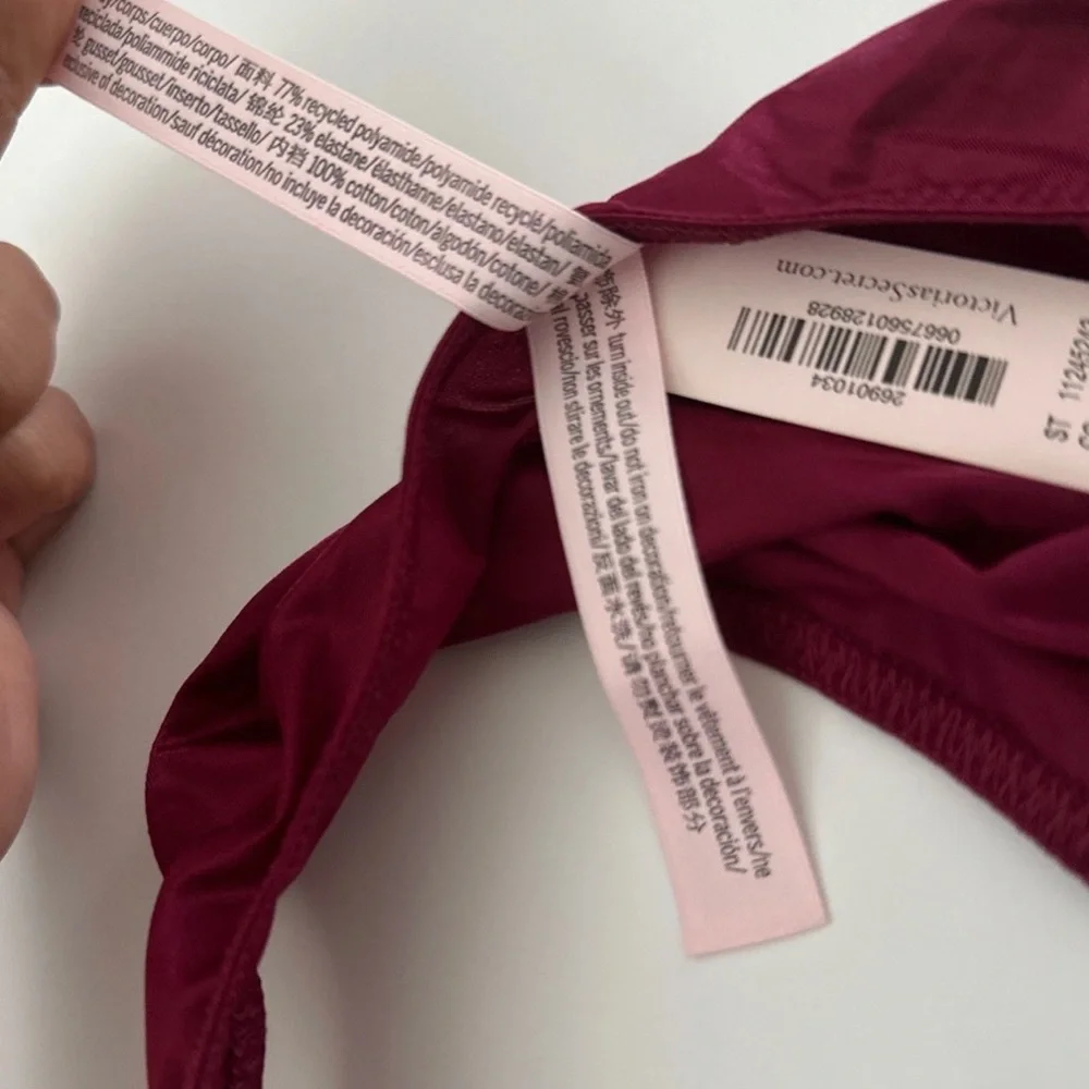 Victoria’s Secret Very Sexy Burgundy Brazilian Panty with Logo Waistband